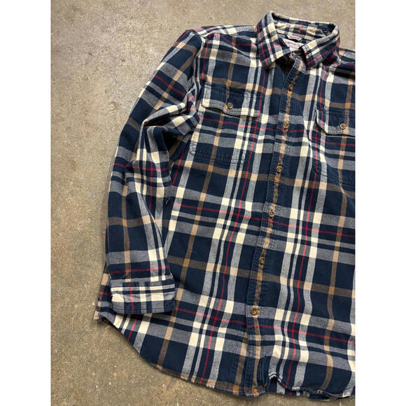 Carhartt Plaid Flannel Shirt Mens L Button Up Original Fit Heavyweight Workwear - Picture 7 of 7